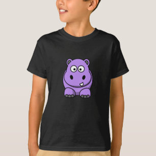 cartoon-hippo cute adorable friendly purple T-Shirt