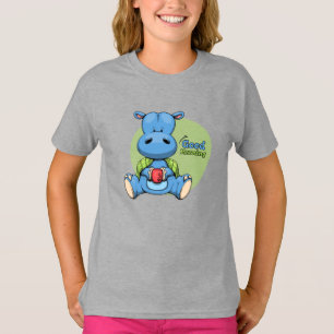 Cartoon Hippo   Kids T-Shirt
