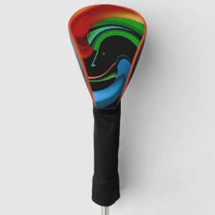 Cartoon Hitchcockian Face Abstract Golf Head Cover