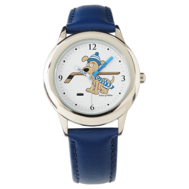 Cartoon Hockey Dog Watch (Front)