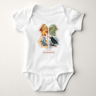 Cartoon Hogwarts Crest  Baby Bodysuit