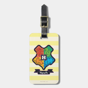 Cartoon Hogwarts Crest Luggage Tag