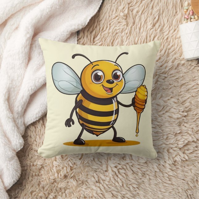 Cartoon Honey Bee Cushion (Blanket)