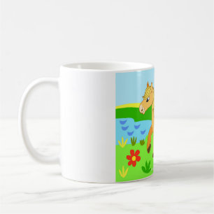 cartoon horse, children's illustration coffee mug
