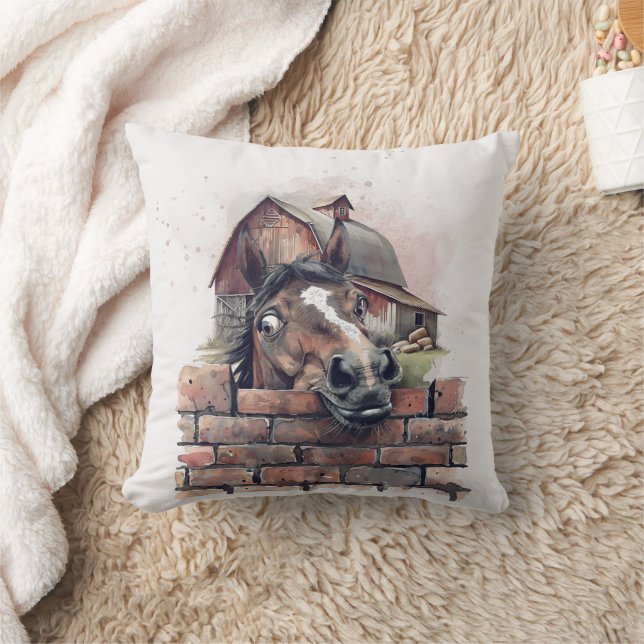 Cartoon Horse Cushion (Blanket)