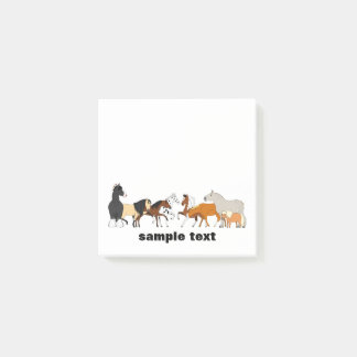 cartoon horse group post it post-it notes