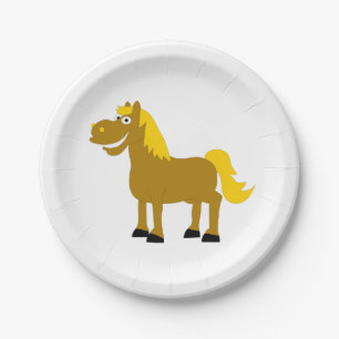 Cartoon Horse Paper Plate