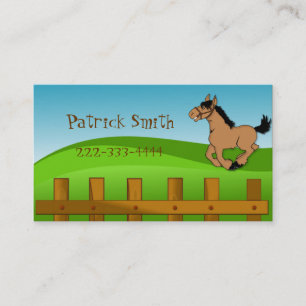 Cartoon Horse Play Date Card