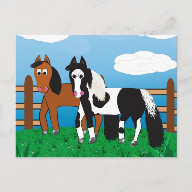 Cartoon horse postcard (Front)