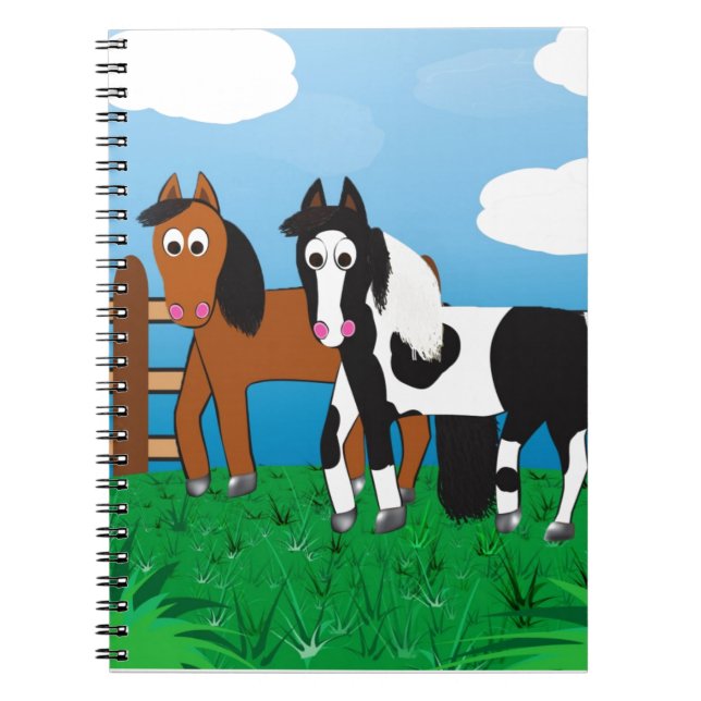 Cartoon horse spiral notebook (Front)