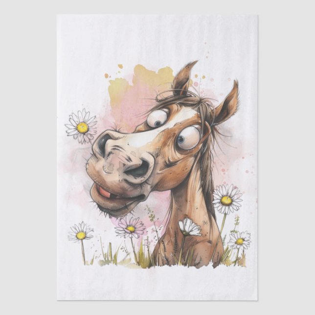 Cartoon Horse Tissue Paper (Front)