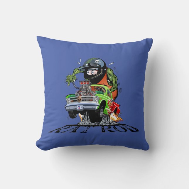 Cartoon hot rod cushion (Front)