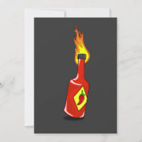 Cartoon Hot Sauce Invitation