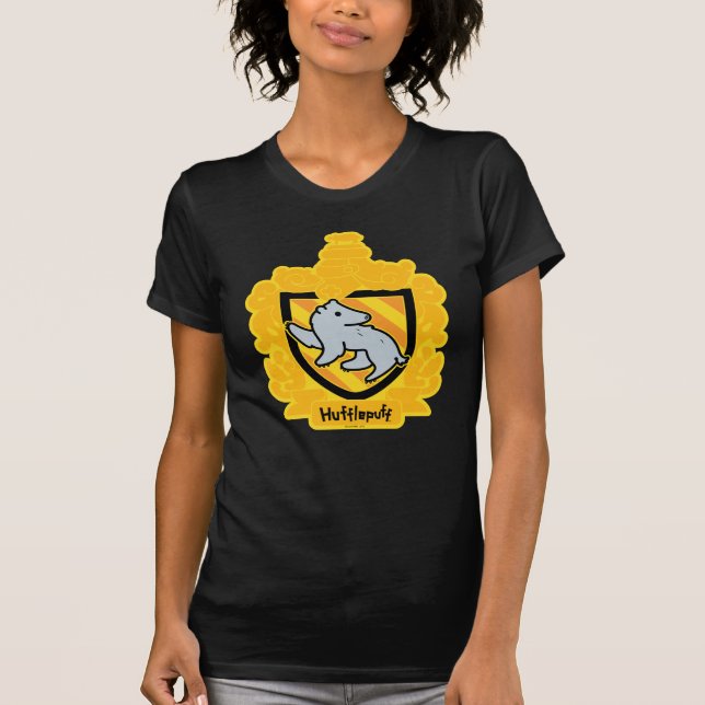 Cartoon Hufflepuff Crest T-Shirt (Front)