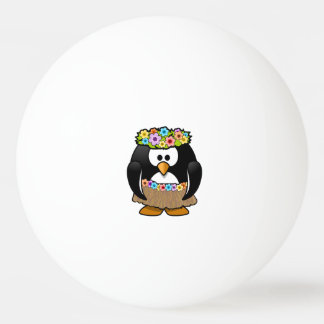 Cartoon Hula Penguin Ping Pong Ball