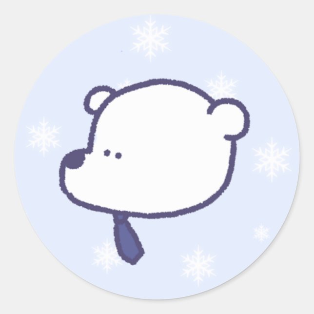 Cartoon Ice Bear Sticker (Front)