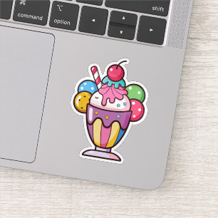 Cartoon Ice Cream Sticker