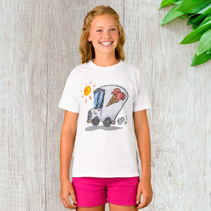 Cartoon Ice Cream Truck Fun Summer Dessert T-Shirt