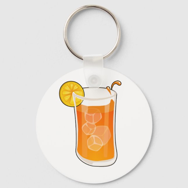 Cartoon Ice tea Keychain (Front)