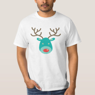 Cartoon Illustration Rudolf Reindeer T-Shirt