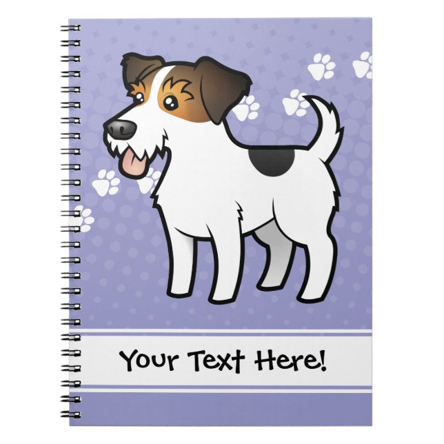 Cartoon Jack Russell Terrier Spiral Notebook (Front)