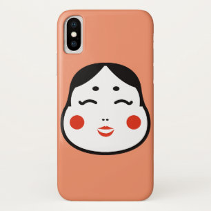 cartoon japanese okame face illustration Case-Mate iPhone case