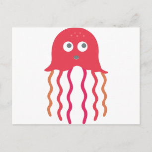 Cartoon Jellyfish Postcard