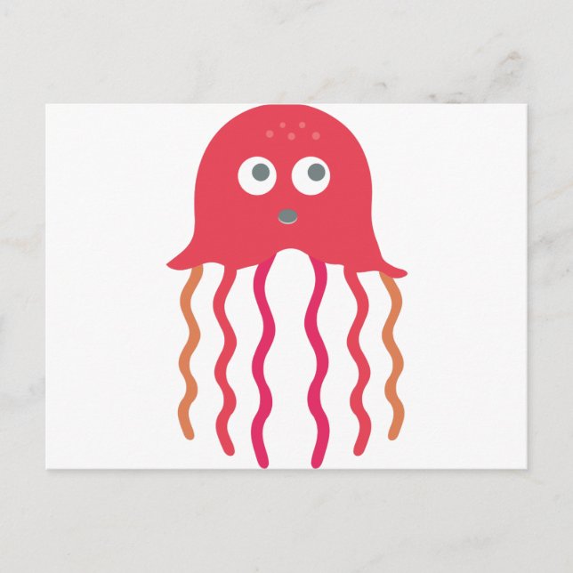 Cartoon Jellyfish Postcard (Front)