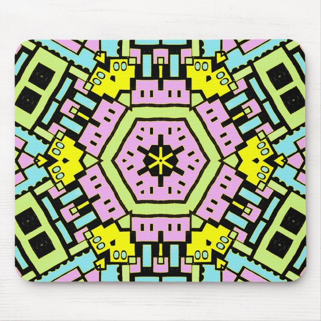 Cartoon Kaleidoscope 01 Mouse Pad (Front)