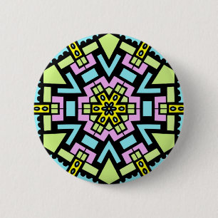 Cartoon Kaleidoscope 6 Cm Round Badge