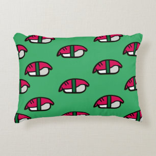 Cartoon Kawaii Sushi, Fish Rice & Seaweed Decorative Cushion