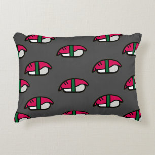 Cartoon Kawaii Sushi, Fish Rice & Seaweed Decorative Cushion