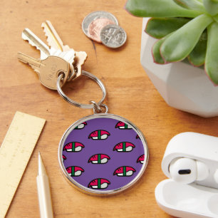 Cartoon Kawaii Sushi, Fish Rice & Seaweed Keychain