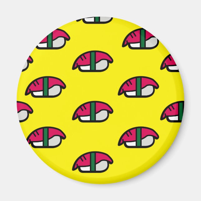 Cartoon Kawaii Sushi, Fish Rice & Seaweed Magnet (Front)