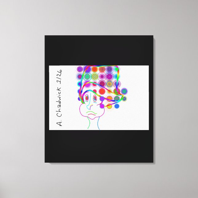 Cartoon Kid With Goofy Hat  Canvas Print (Front)