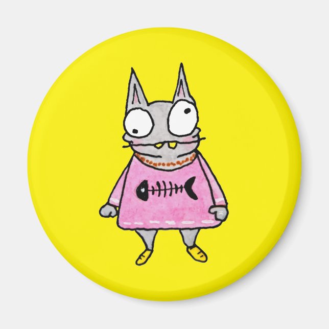 Cartoon Kitten Magnet (Front)