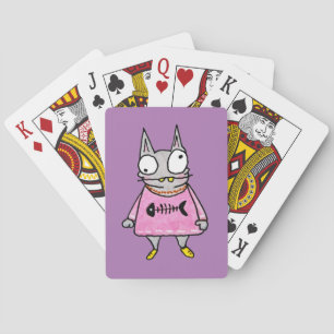 Cartoon Kitten Playing Cards
