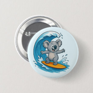 Cartoon Koala Bear 6 Cm Round Badge