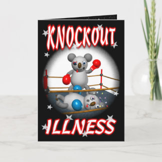Cartoon Koala Boxer Get well card