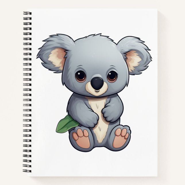 Cartoon koala illustration notebook (Front)