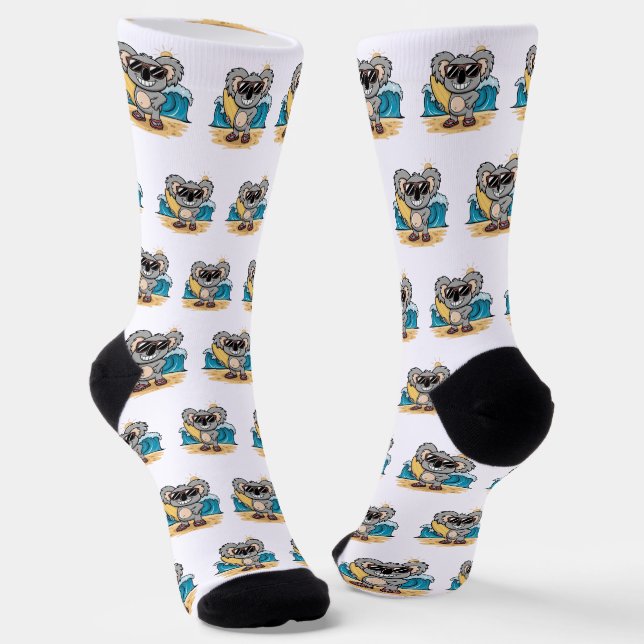 Cartoon Koala Socks (Angled)