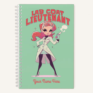 Cartoon Lab Assistant Notebook