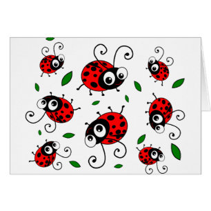 Cartoon ladybugs pattern
