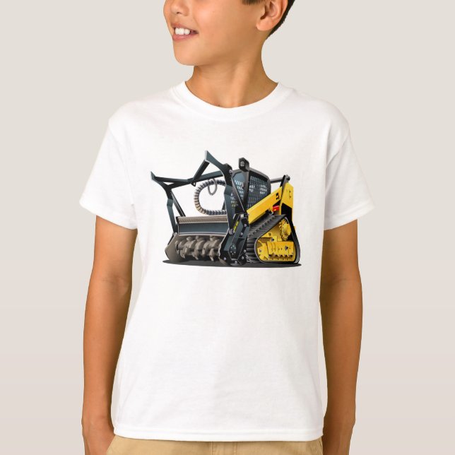 Cartoon Land Clearing Mulcher T-Shirt (Front)