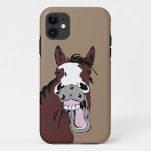 Cartoon Laughing Horse Humour Fun Office Case-Mate iPhone Case