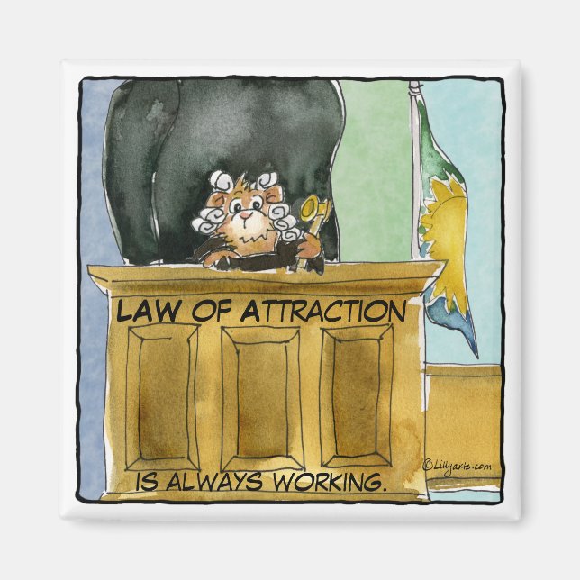 Cartoon Law of Attraction Magnet (Front)