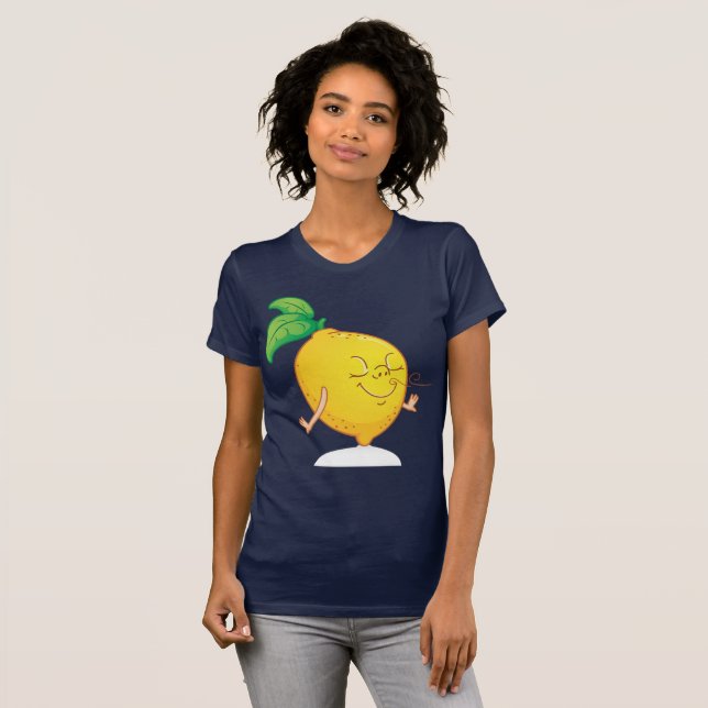 Cartoon Lemon Womens T-Shirt (Front Full)