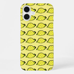Cartoon Lemons Pattern Yellow iPhone 16 Plus Case