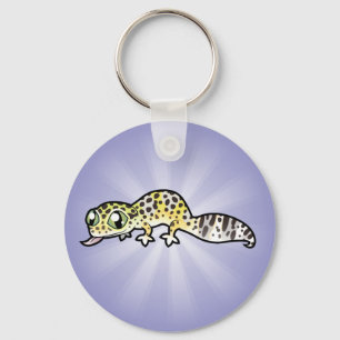 Cartoon Leopard Gecko Key Ring