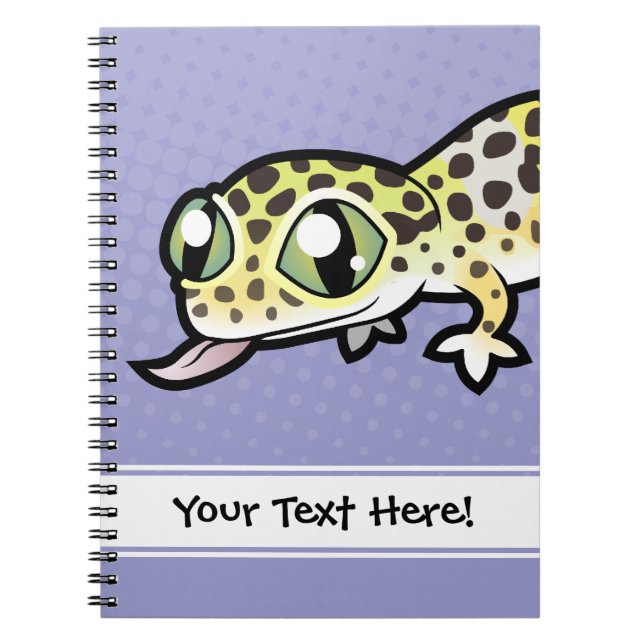 Cartoon Leopard Gecko Spiral Notebook (Front)